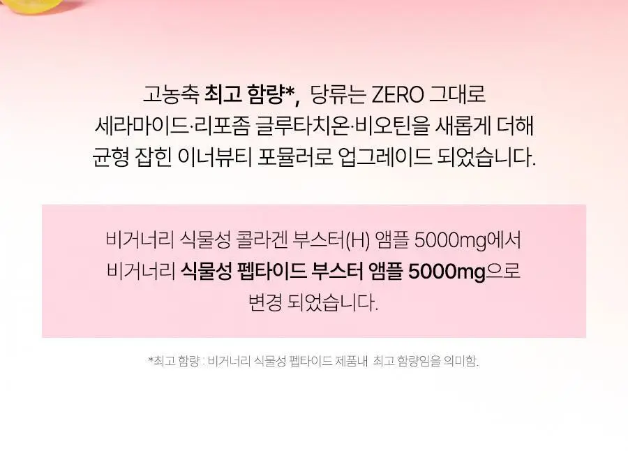 [가정의달 특가] 비거너리 식물성 펩타이드 부스터 앰플 5000mg 7개입 (7일분 / 고함량, 히알루론산) 상세페이지 2